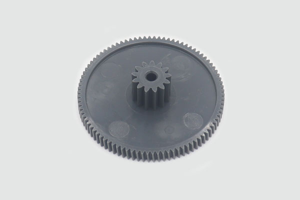 a black injection molding gear