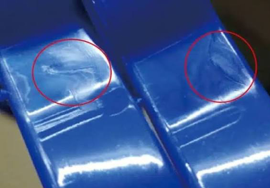 gas bubbles of injection molded parts