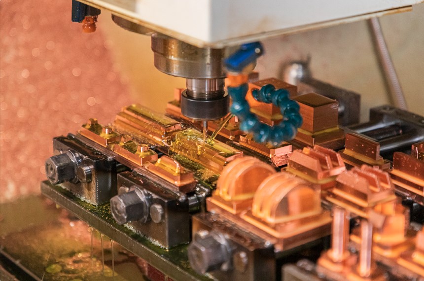 copper electrode CNC machining for injection mold